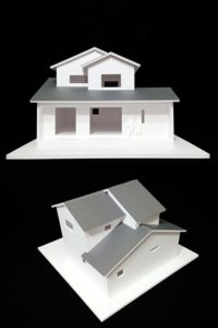 新築２階建て住宅白模型（検討用）S=1/50