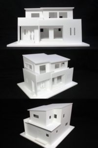 新築2階建て住宅白模型（検討用）S=1/50