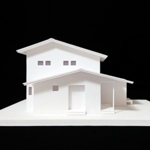 新築一戸建ての家模型S=1/100